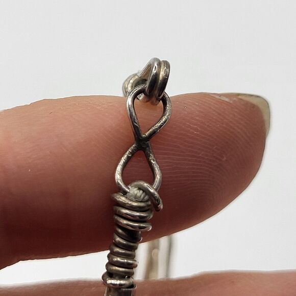 Native American Sterling Silver Liquid Silver Multilayer Statement Necklace 24in - Picture 4 of 5